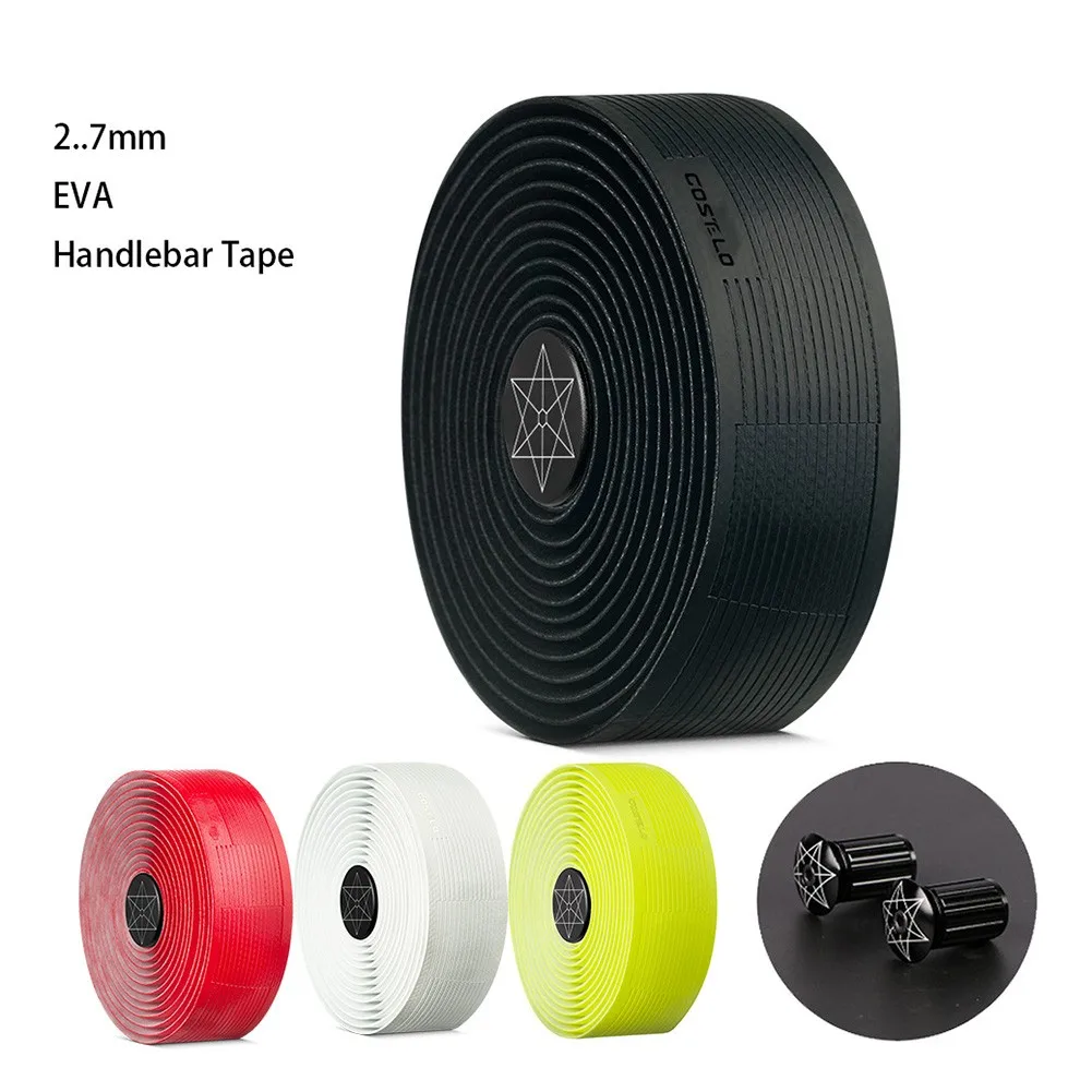 

2Pcs 2.7mm Bicycle Handlebar Belt Tapes Bike Handle Grip Non-Slip Waterproof Shock Absorber Cushioned Road Cycling Accessories