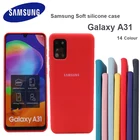Жидкий силиконовый чехол для Samsung Galaxy A31, защитный шелковистый мягкий на ощупь чехол для samsung A31, силиконовый чехол для samsung 14 цветов