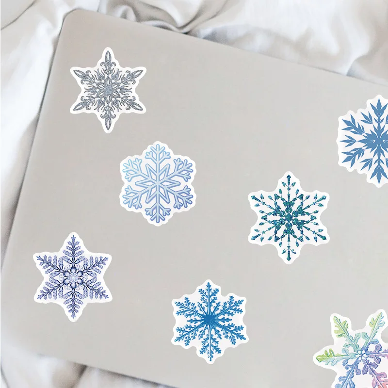 

10/30/50pcs Beautiful Snowflakes Stickers Vinyl Vsco Aesthetic Stickers for Water Bottles Waterproof Stickers for Kids Girls