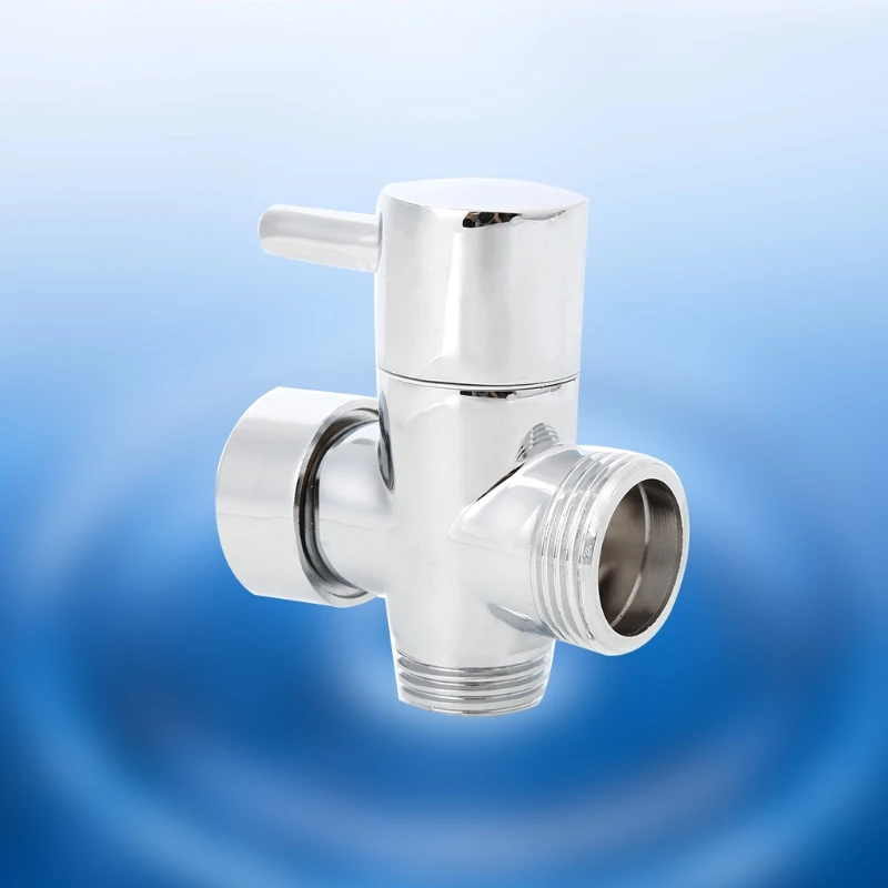 

2.5cm Brass Shower Arm Diverter Valve Bathroom Universal Shower System 2 Way QW