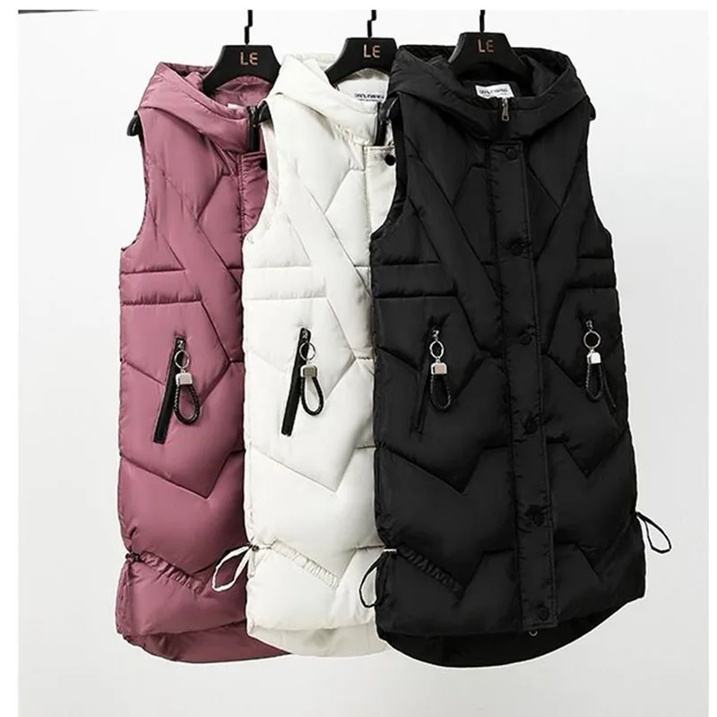 

2021 Autumn Winter Women Vests Coat Warm New Cotton Vest Lady Clothing