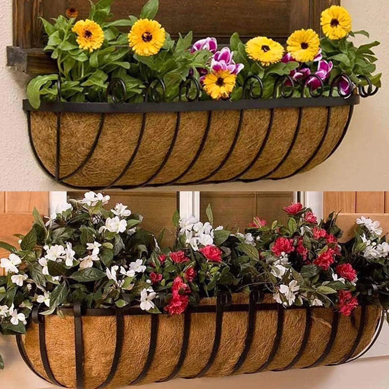 

Thick Coco Liners Coconut Basket For Hanging Flower Baskets Coco Ling Hanging Plant Basket Decoration Home Balcony Decoration