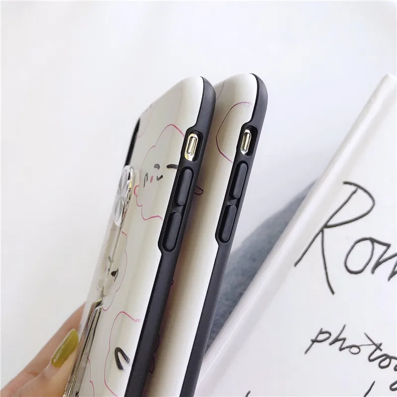 Чехол для телефона для iphone 11 pro XS Max XR X 6S 7 8 Plus, УФ-обесцвечивающая подставка, автомобильный держатель с магнитным кольцом-петлей, чехол для телефона для iphone 11
