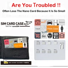 Portable SIM Micro Pin SIM Card Storage Box for Apple Samsung 56 Phone Memory SIM card Storage Box C