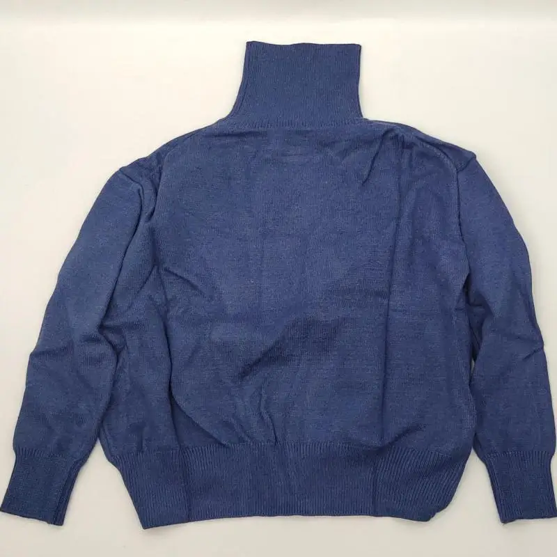 

YUERWANG Women Sweater Long Sleeve Turtleneck Ladies Knitted Tops Solid Loose Casual Pullovers Autumn Winter Fashion 2021 Blue