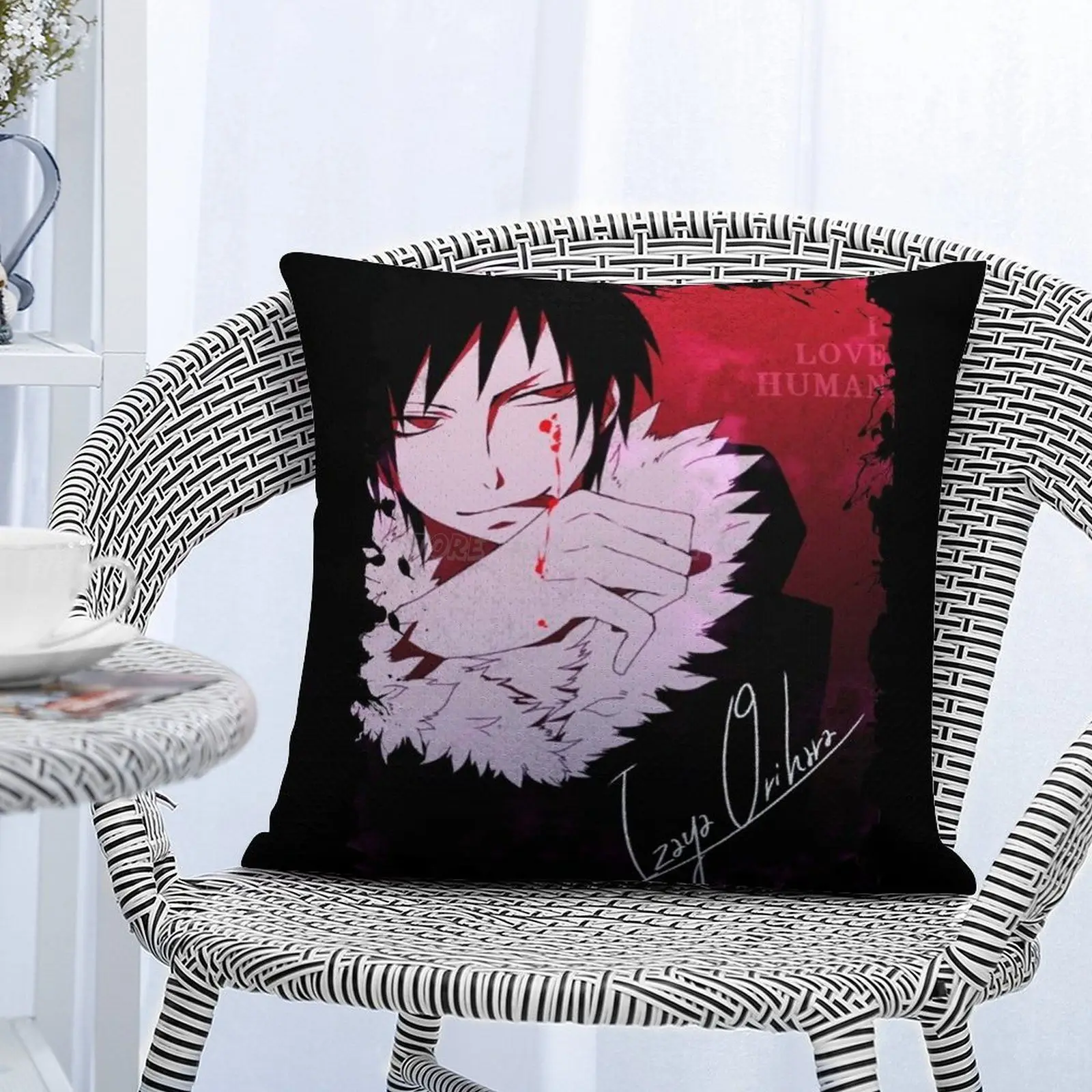 Izaya Orihara Sequin Pillowcase Throw Pillow Case 40cmX40cm Drrr Durarara Anime Boy |