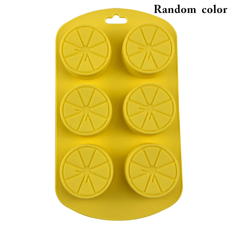 6 полостей Силиконовый поднос в форме фруктов пресс форм Арбуз Лимон клубника