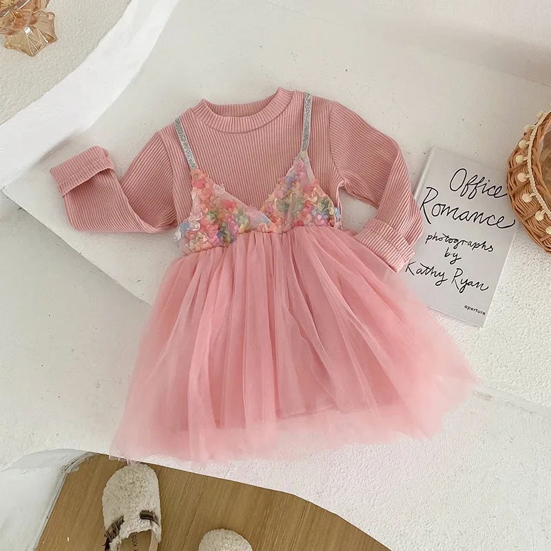 

Детское платье с длинным рукавом, на осень