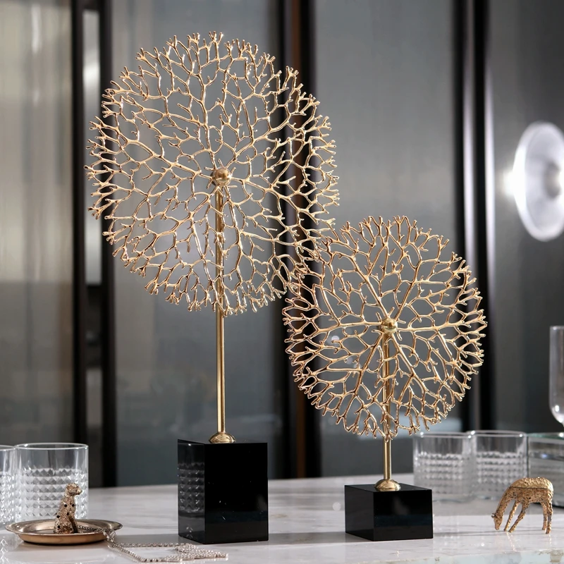 Медная Коралловая статуя украшения для рукоделия рождественские дома черная