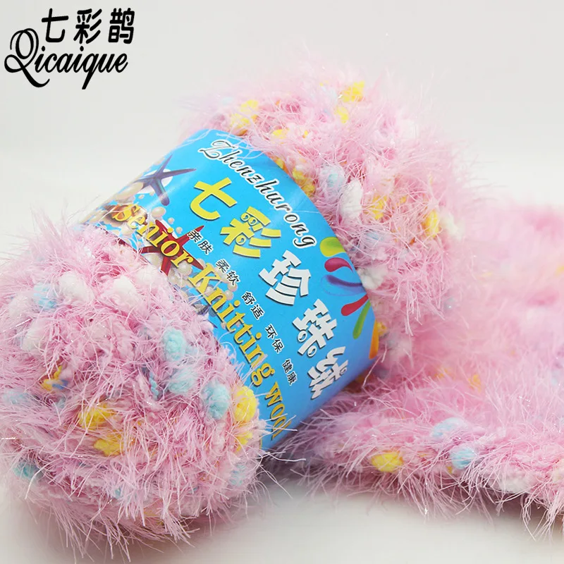 250 г/компл. цветная шерстяная пряжа в горошек Высококачественная для вязания