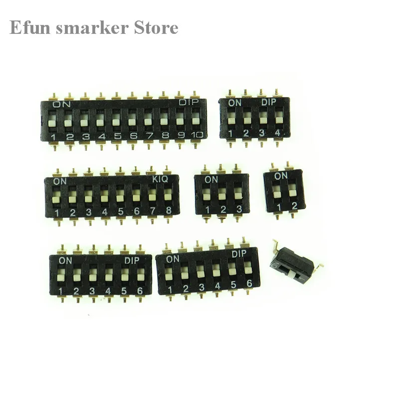 Скользящий тип SMT переключатель SMD Dip шаг 2 54 мм ряда 4 контакта положения/8