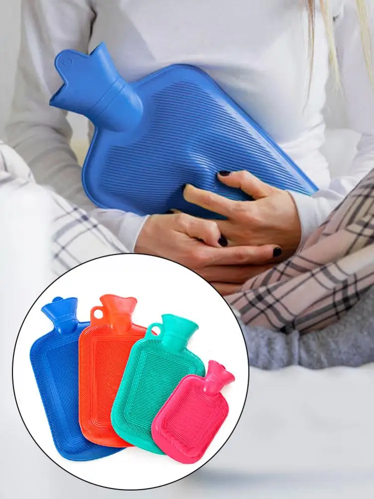 Зимняя резиновая сумка для горячей воды портативная ручная Теплая бутылка