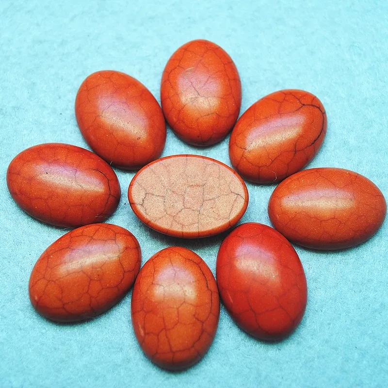 

10 шт. светло-оранжевые бирюзовые бусины кабошоны овальной формы 18x25 мм бусины аксессуары Лидер продаж голубые бирюзовые бусины без отверсти...