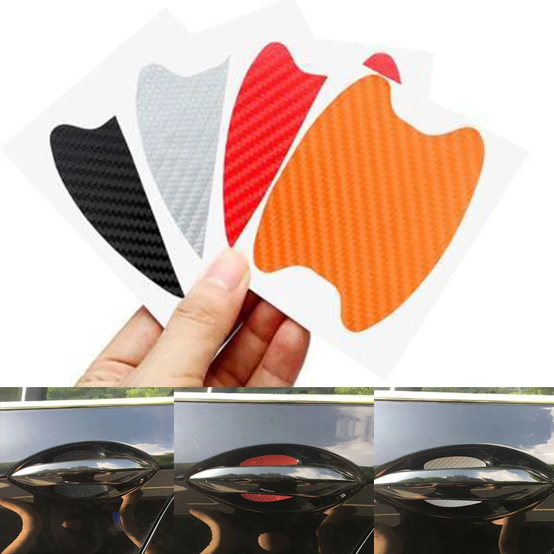 4 шт./компл. наклейка на дверь автомобиля из углеродного волокна устойчивые к