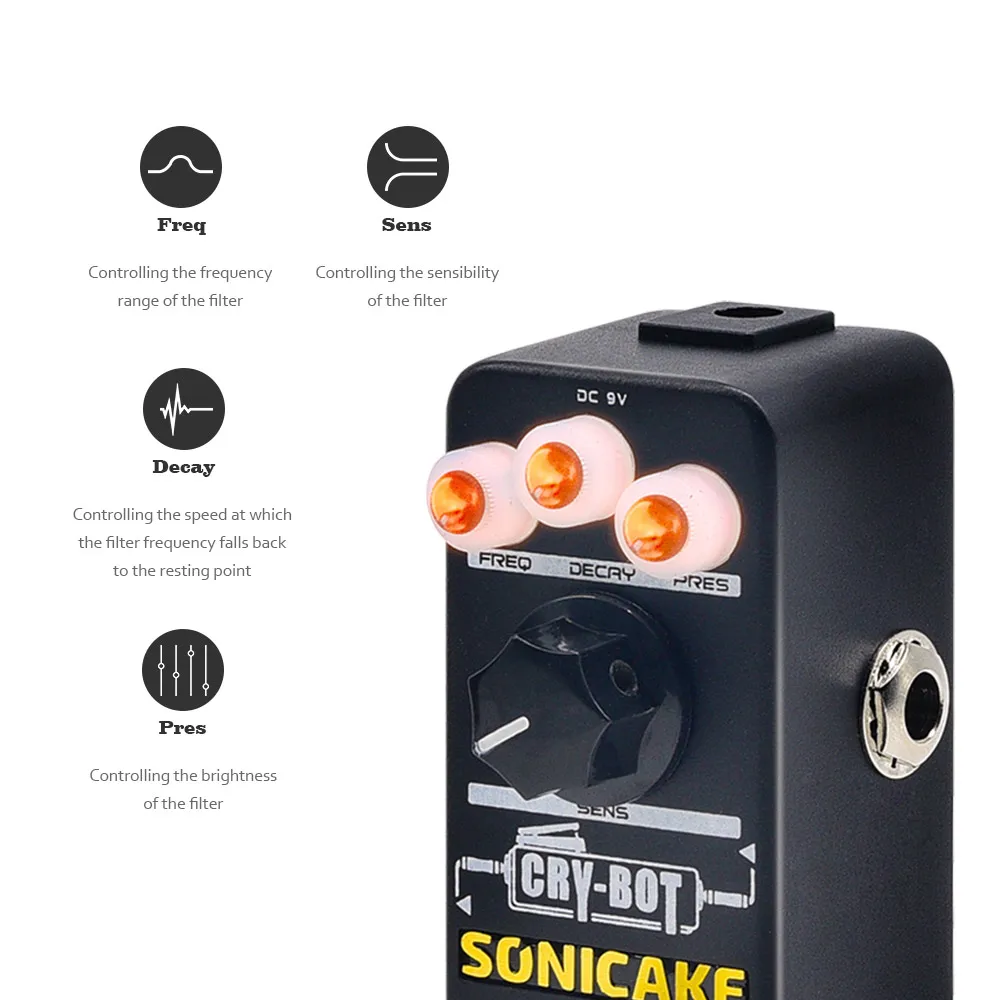 SONICAKE Cry-Bot Auto-wah конверт фильтр гитарные эффекты Wah педаль для того Funky Mojo QSS-07