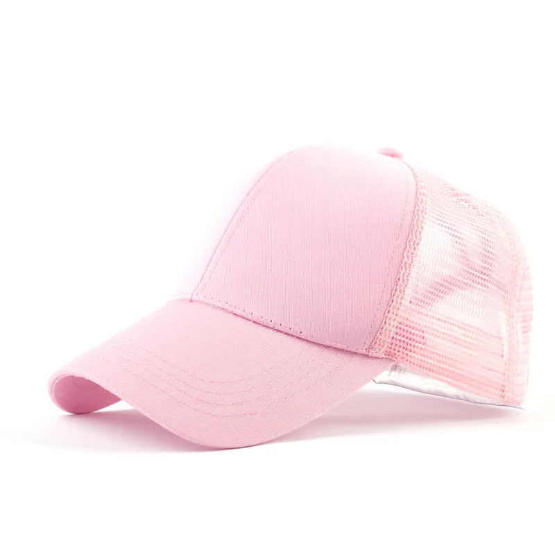Summer Women Ponytail Baseball Cap Casual Lady Caps Sports Open Mouth Red Khaki White Black Pink Hat | Аксессуары для одежды