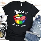 Черная футболка с надписью I Licked It So It's Mine, женская одежда 2020, летняя футболка, Женские Смешные футболки, футболки, женские топы