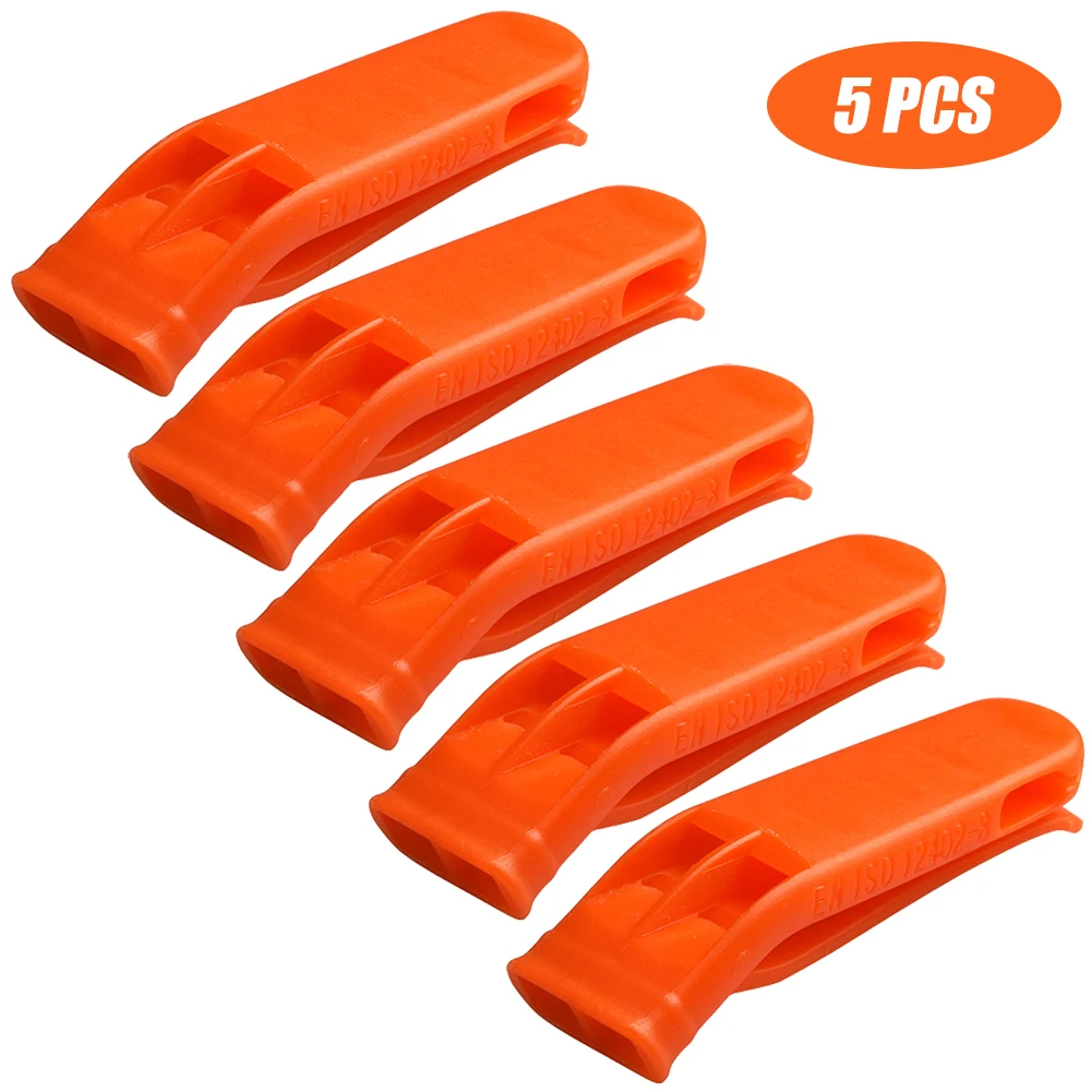 

1/5/10PCS Sports Match Dual Band Whistle PP Plastic Outdoor Camping Survival Loud Whistle Portable Referee Lifeguard Whistles