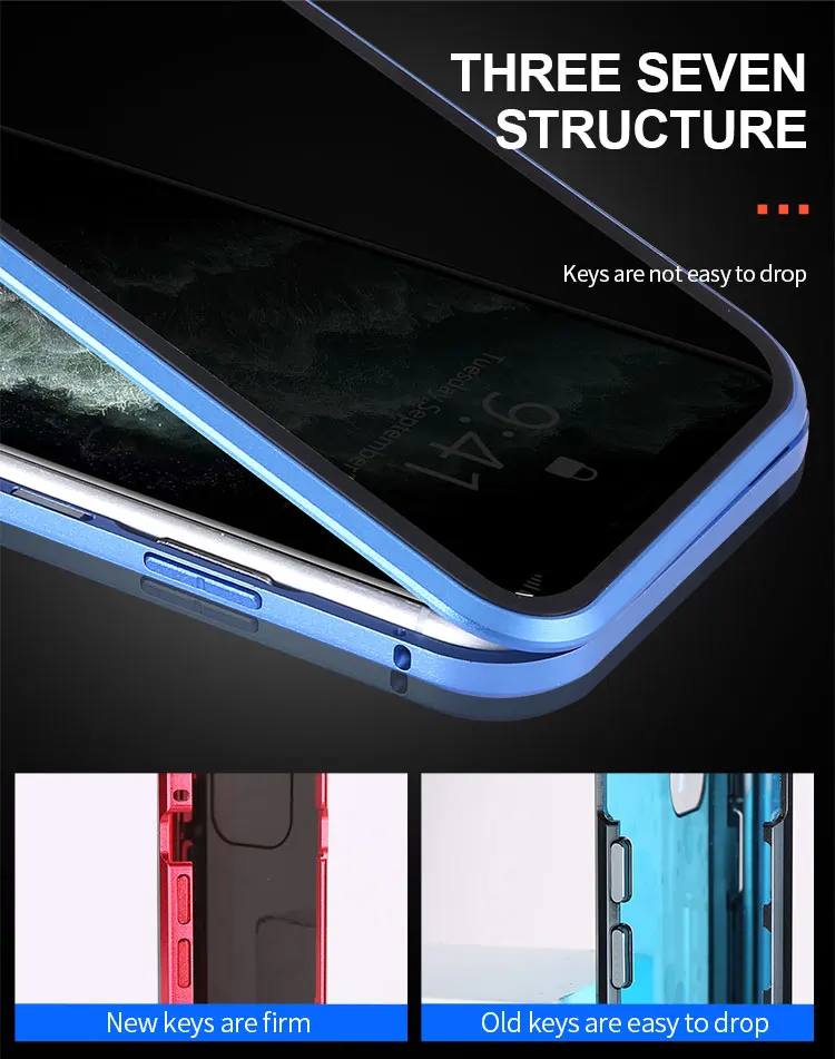 Чехол KISS, магнитный стеклянный чехол для iPhone 11, XR, XS, чехол, Анти-шпион, 360, защитный чехол на магните для iPhone 11 Pro, 6 S, 7, 8, чехол