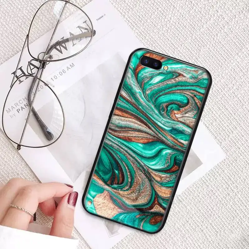 

Quicksand Art Design Marble Phone Case For OPPO R9 R11 R15 R17 RENO Realme S PLUS Normal 2z 3 5 C2 pro