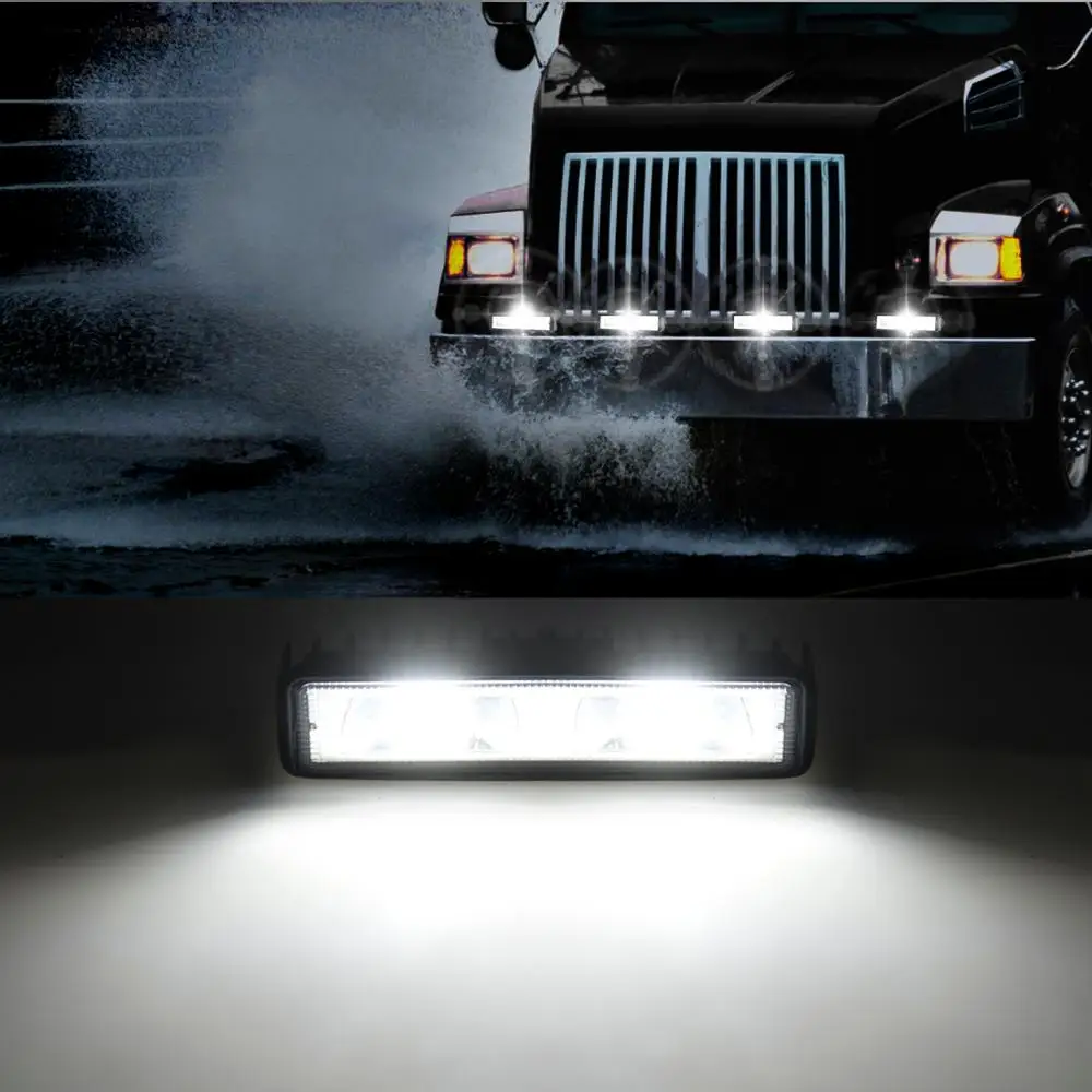 Led-светильник-Бар 18 Вт 48 Вт 42 Вт 54 Вт Светодиодный светильник для 4x4 внедорожника 12В 24В светодиодный рабочий светильник для туман светильник Реверсивный светильник светодиодный Подсветка