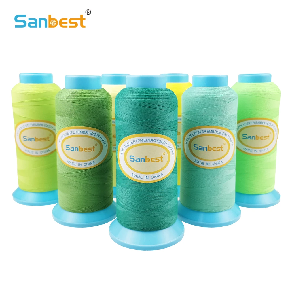 Матовая Вышивальная нить Sanbest 3000 м 120D/2 75D/2 высокопрочные полиэфирные нитки для