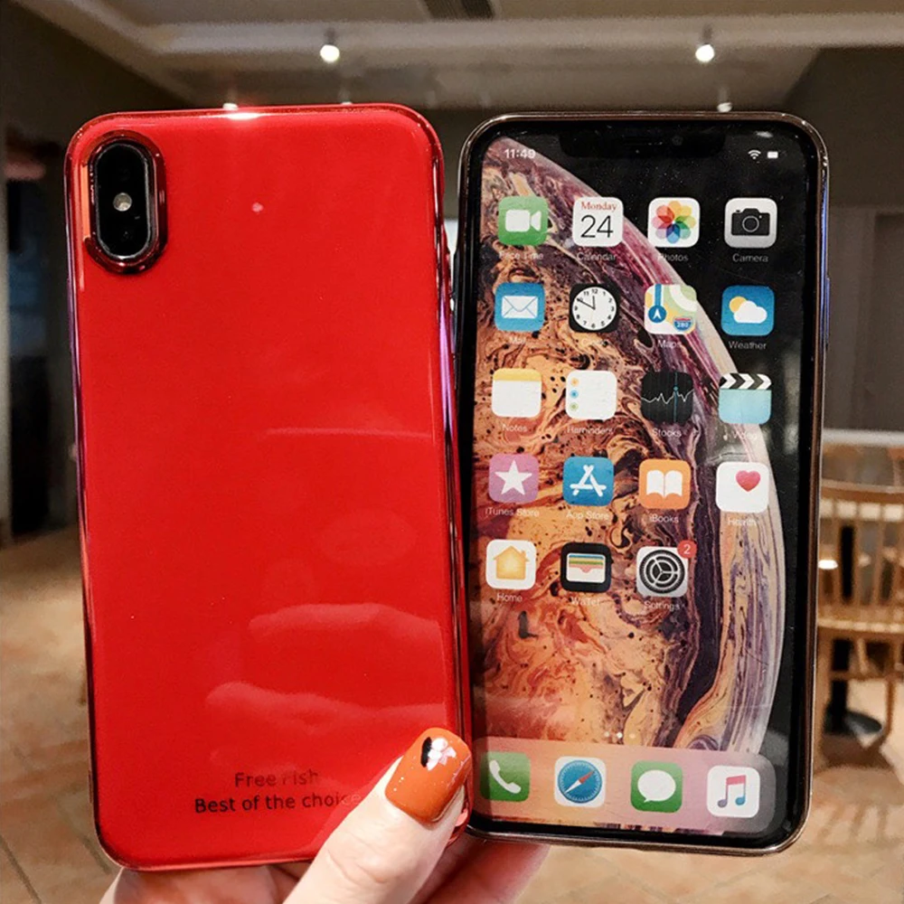 Роскошный чехол для телефона iPhone XS 11 Pro Max X XR 8 7 6S 6 Plus SE мягкий силиконовый 6D Curve Apple i