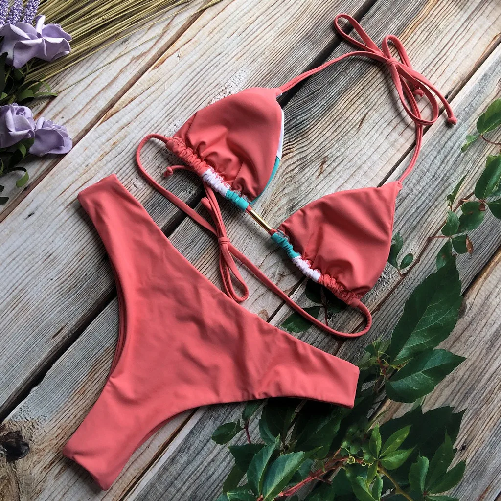 Бикини 2021 сексуальный женский комплект бикини с принтом Мягкий Одежда для