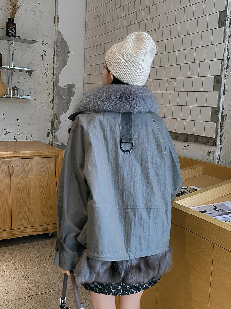 

2020 New Winter Natural Fur Jacket Real Fox Fur Genuine Street Top Quality Thick Fur Linner Detachable Coat Young Luxury Coat