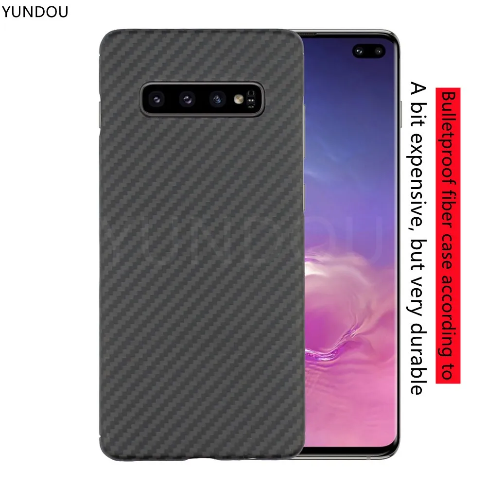 

carbon fiber phone case for Samsung Galaxy s10+ case aramid fiber Phone case light thin shell for samsung S10e s10 plus case