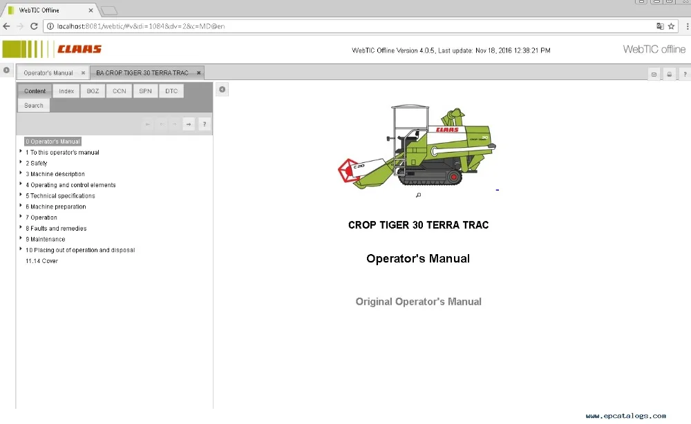 

For Claas WebTIC Offline Repair manuals, wiring and hydraulic diagrams, etc 2015