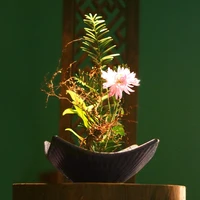 japanese style ikebana flowerware ceramic flower vase tabletop art flower arrangement pottery plants flower pot tea room decor