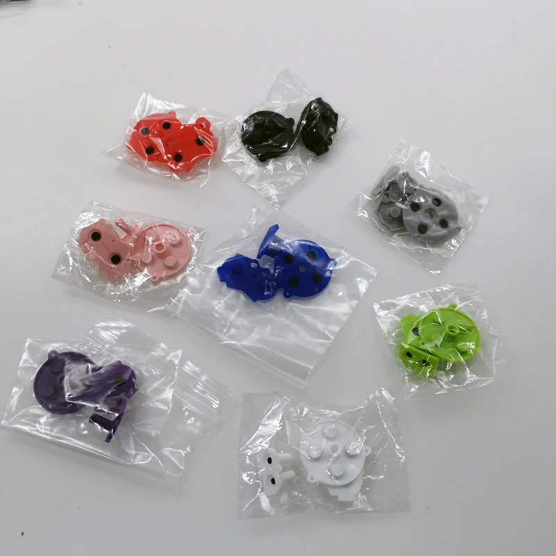 2 набора красочных резиновый проводящий A-B D-pad для Nintendo GameBoy Advance GBA силиконовый