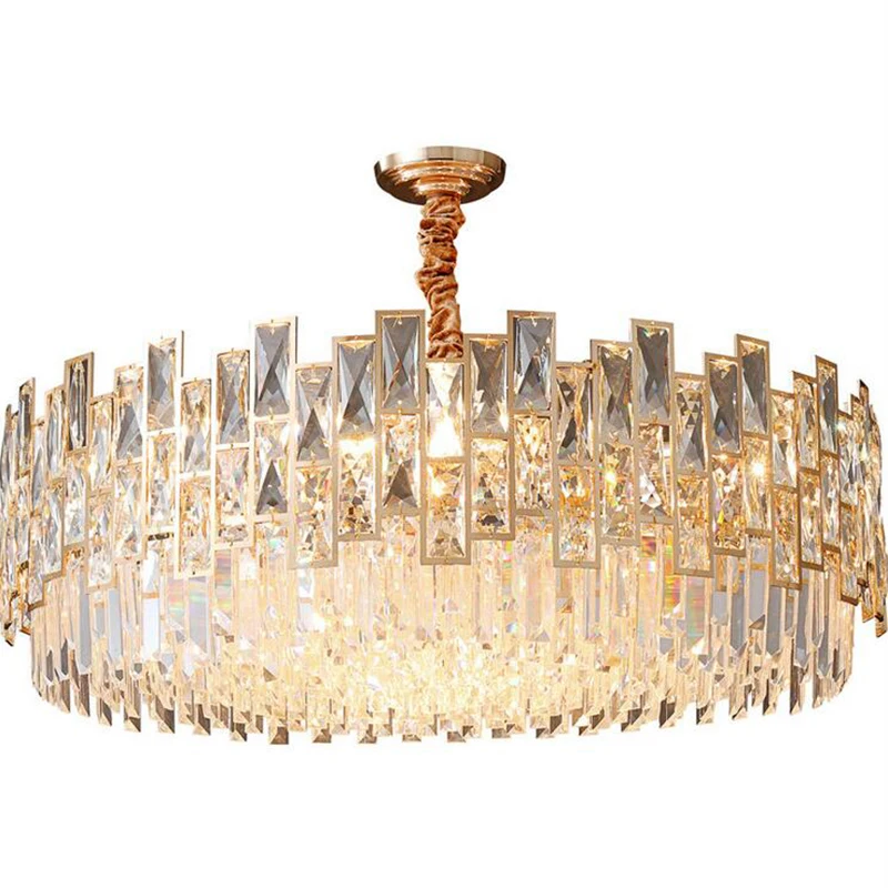 

jmmxiuz Luxury modern gold crystal round led chandelier chandelier living room bedroom home lamp interior lighting chandelier