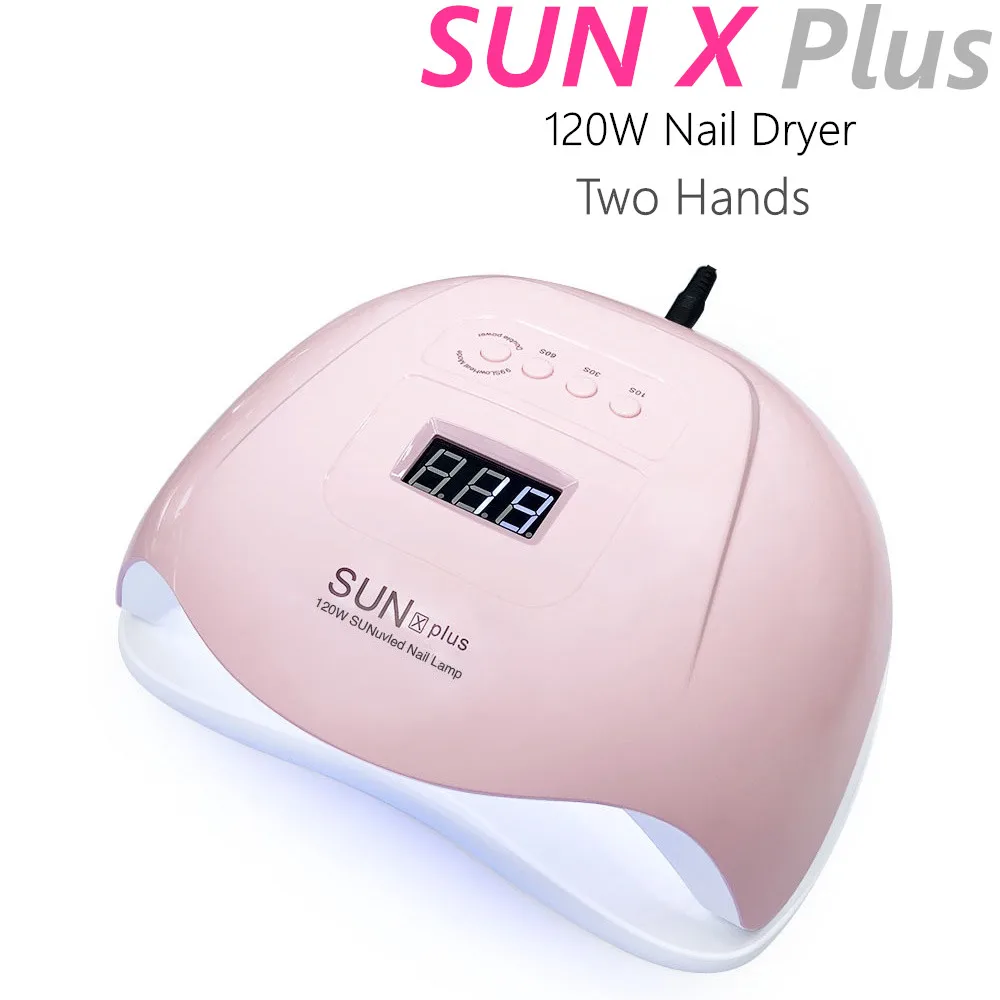 Новейшая лампа SUNX Plus для ногтей 120 Вт УФ с 36 светодиодами две руки всех гелей ЖК