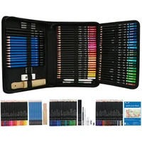 96pcs professional sketch drawing pencils set with charcoal graphite oil colored pencil painting book kit for student artist