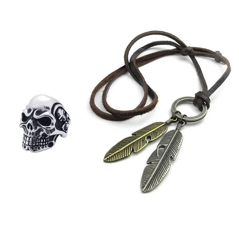 1 Pcs Jewelry Biker Men'S Ring Stainless Steel &amp Ladies Necklace Angel Spring Pendant | Украшения и аксессуары