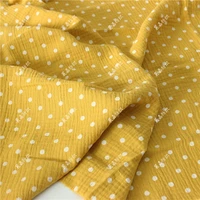 double layer gauze fabric cotton crepe small round dot seersucker clothing accessories