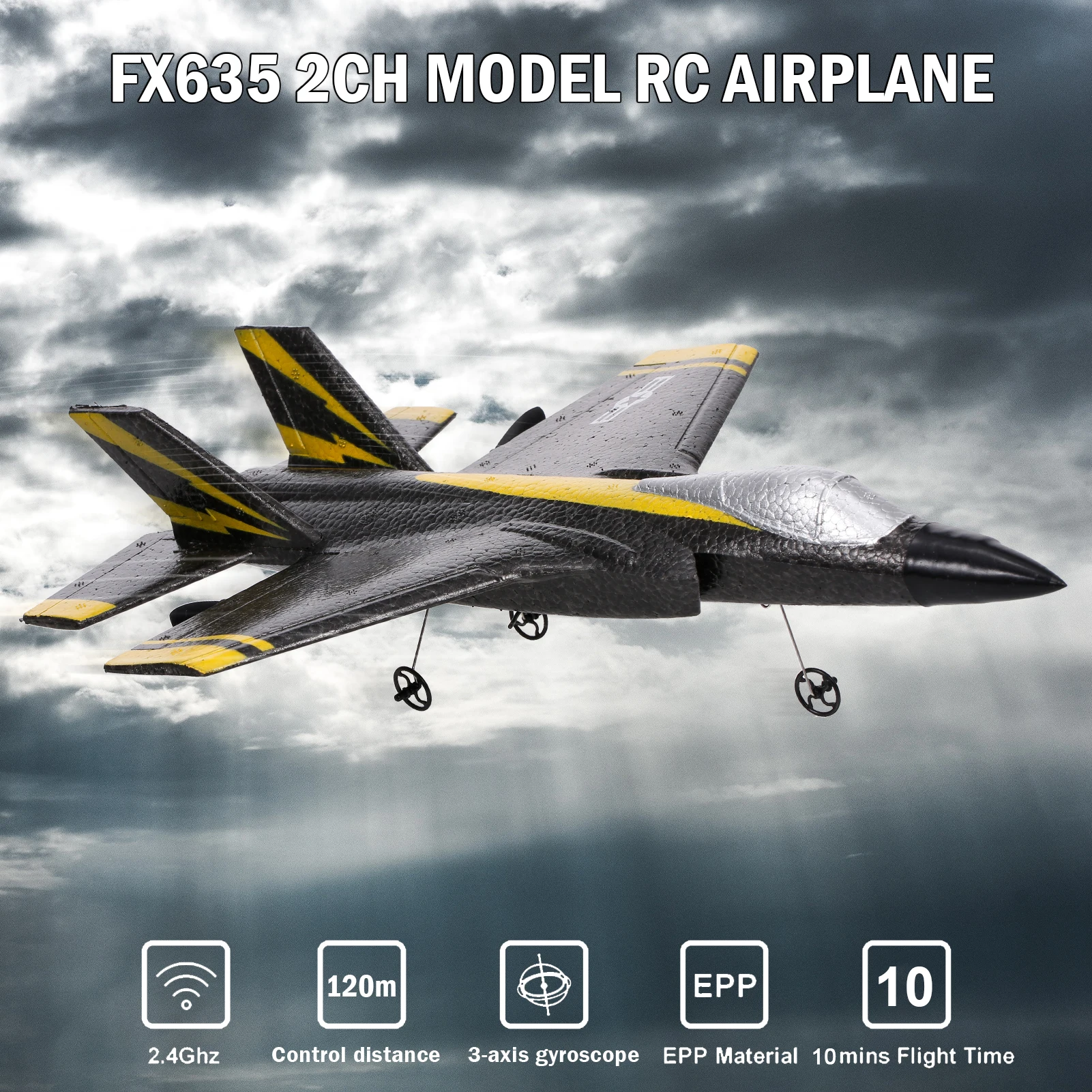 

FX635 RC Airplane RC Plane RC Aircraft 2.4Ghz Remote Control Foam Glider RC Glider Plane Fixed Wing Airplane Toys for Kids