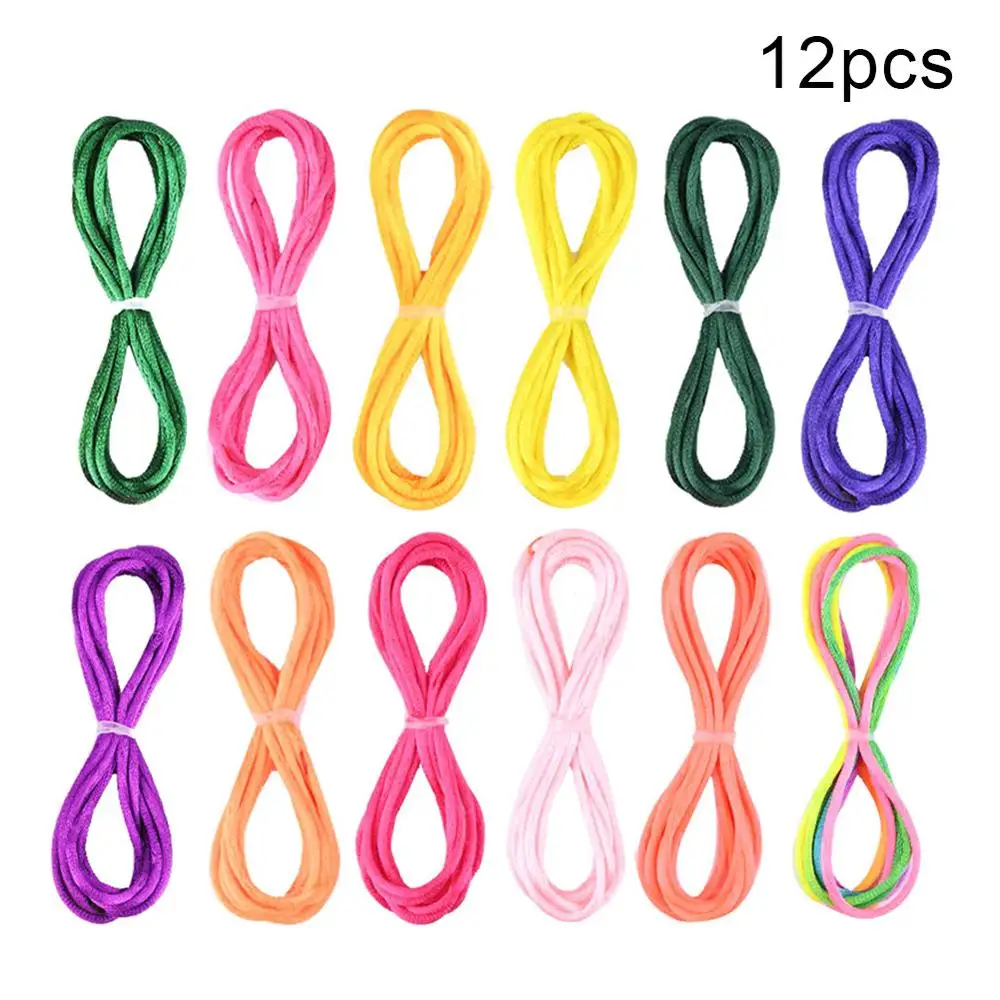 12 шт./1 шт. 175 см веревка-колыбель для пальцев игра Случайный Цвет Радуга веревка