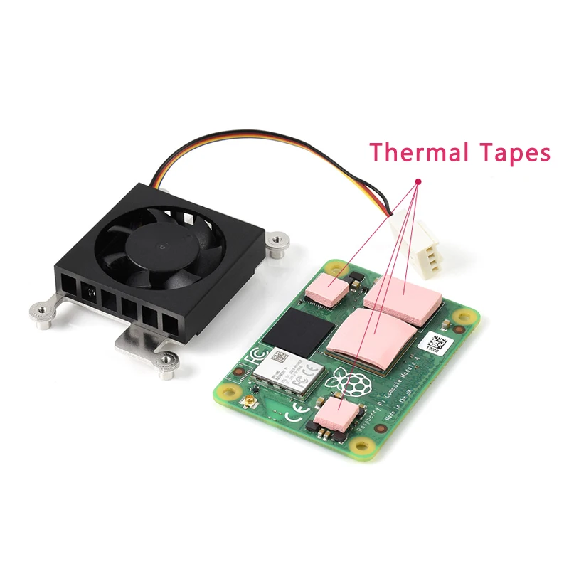 Специальный охлаждающий вентилятор CM4 для компьютера Raspberry Pi модуль 4 с тепловыми