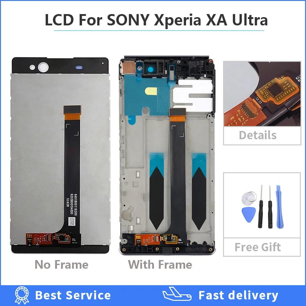 ЖК дисплей 6 0 дюйма для Sony Xperia xa ultra сенсорный экран с дигитайзером и рамкой XA C6 Ultra