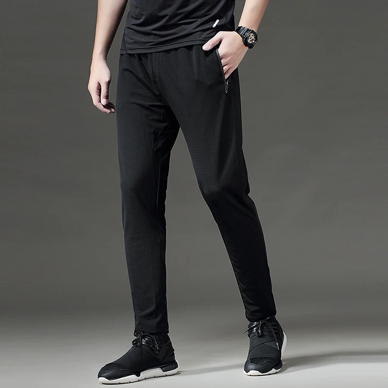 Высококачественные сетчатые штаны для бега мужские спортивные фитнеса йоги