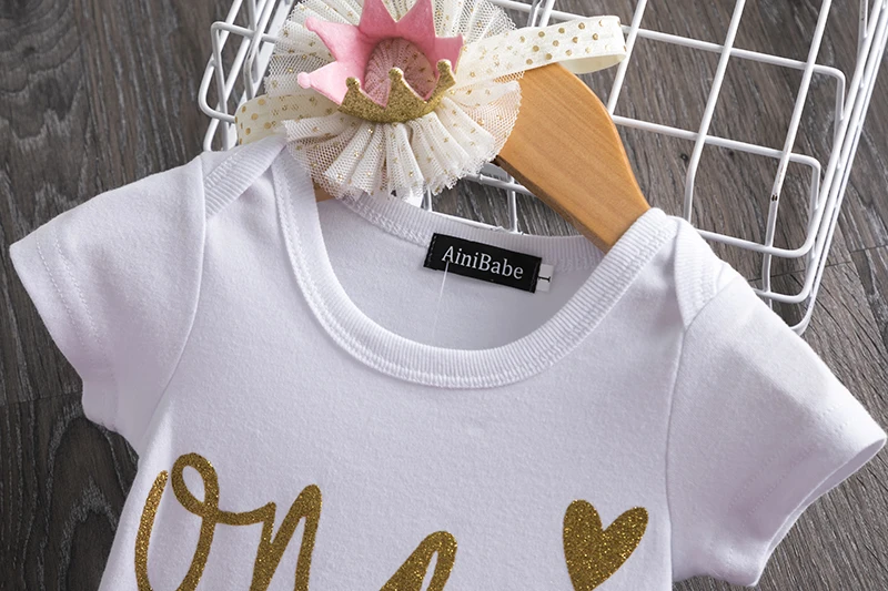 Одежда для маленьких девочек платье на день рождения летние хлопковые наряды 3