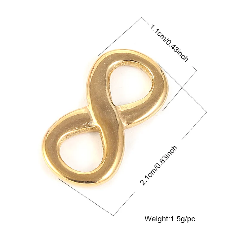 10 шт./лот оптовая продажа шармы в форме бесконечности для изготовления ювелирных