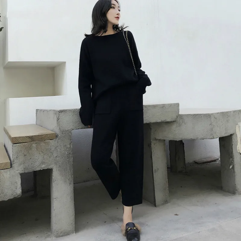 Повседневный свитер Mozuleva спортивный костюм с круглым вырезом пуловеры и брюки