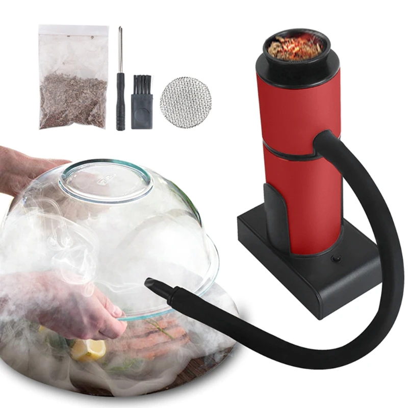 

Smoker Gun Portable Food Smoker Guns for c.cktails Drinks and Food Cooking Tool K0AB