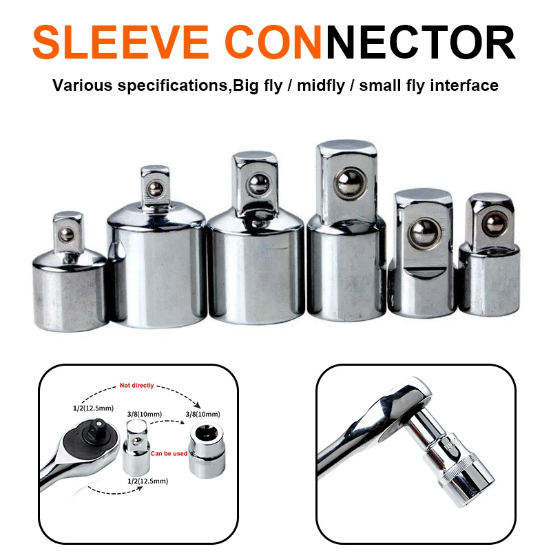 Impact Socket Adaptor CR-V Ratchet Wrench Converter 1/2 to 3/8 1/4 3/4 Drive for Car Repair Tools | Инструменты