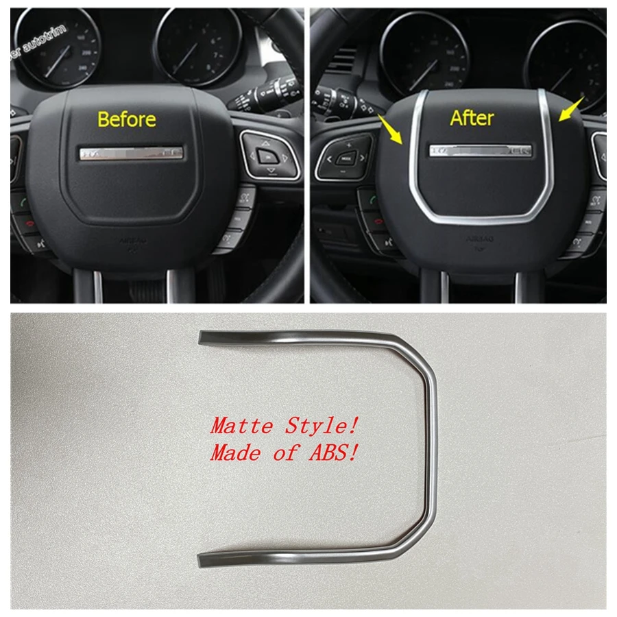 

Lapetus Steering Wheel Stickers Frame Cover Trim 1 Pcs Fit For Range Rover Evoque 2012 - 2018 / ABS