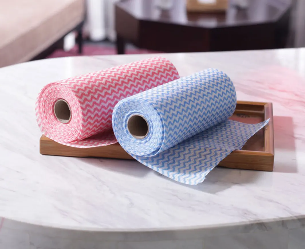 50 шт./рулон одноразовые полосатые тканевые салфетки для чистки | Дом и сад